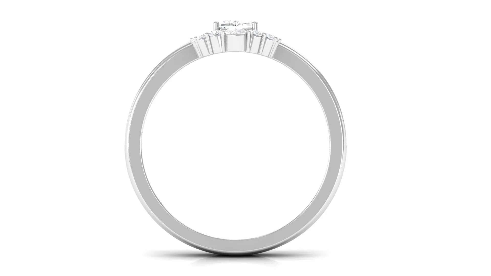1 CT Octagon Cut Zircon Double Band Engagement Ring