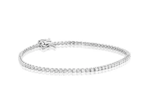 1.26ct White Gold Diamond Tennis Bracelet