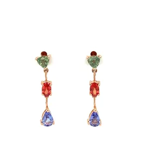 14 Karat Rosé Tanzanites Gemstone Earrings
