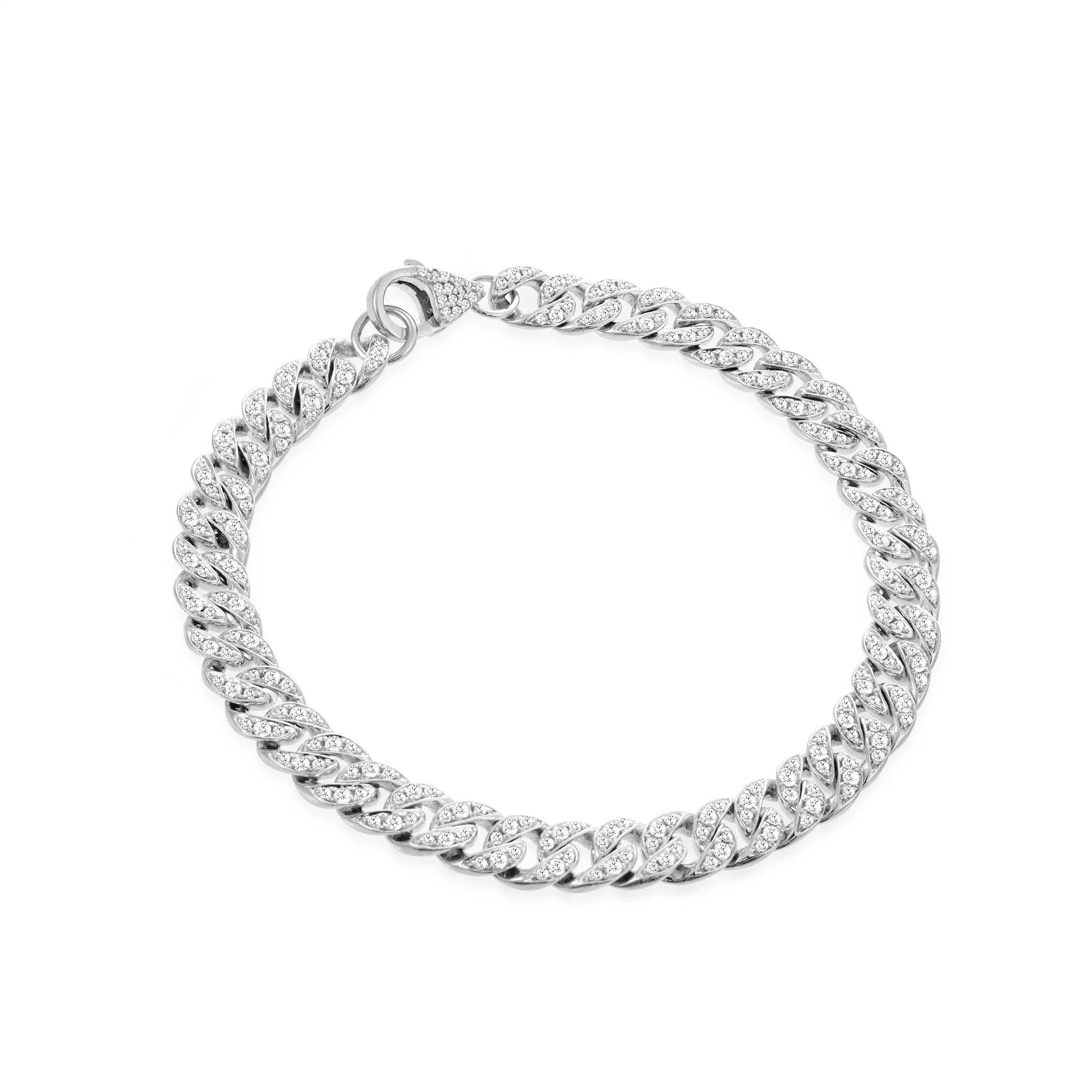 14k Chunky Cuban Diamond Link Bracelet