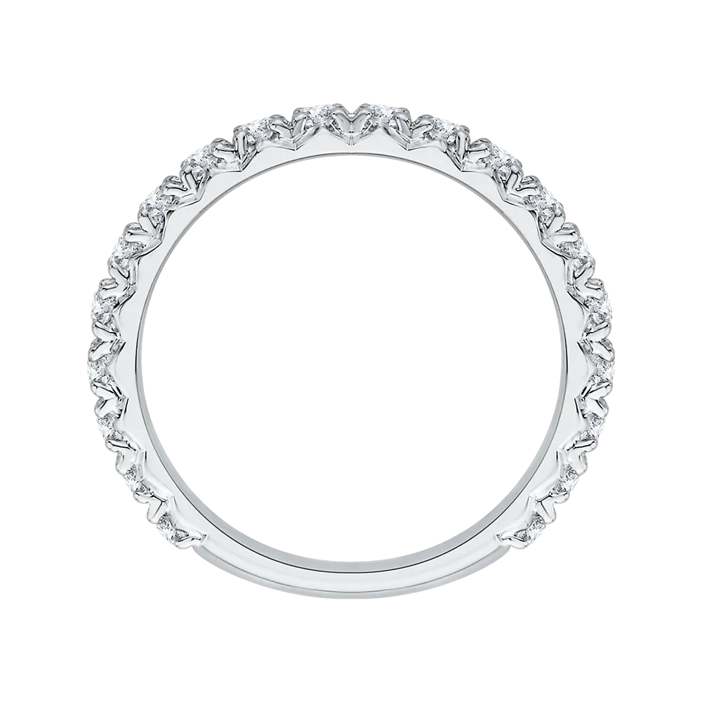 14K White Gold Diamond Wedding Band