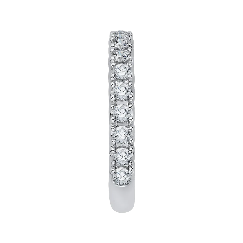 14K White Gold Diamond Wedding Band