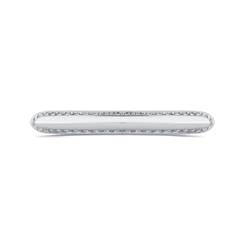 14K White Gold Round Diamond Wedding Band