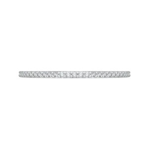 14K White Gold Round Diamond Wedding Band