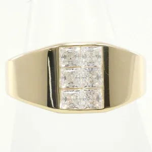 14K Yellow Gold Zircon Ring