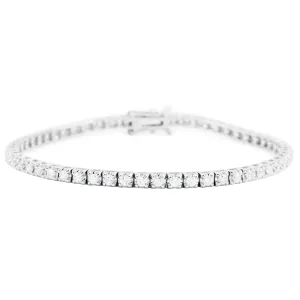 18ct White Gold 2.00ct Diamond Line Bracelet