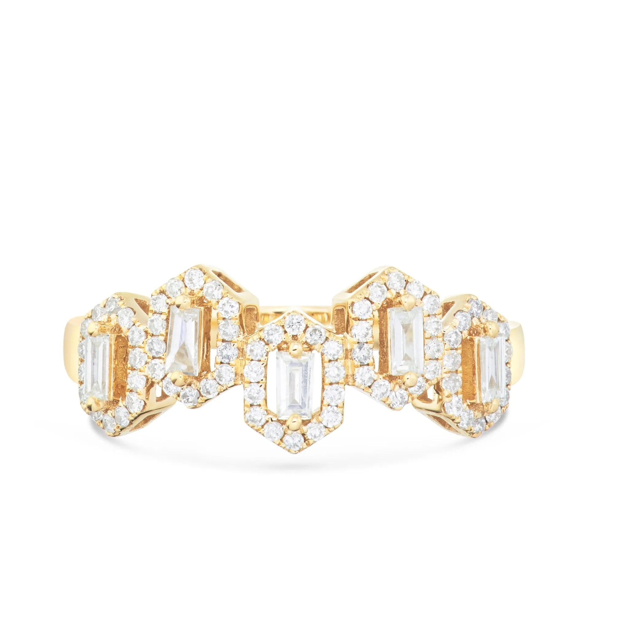 18K Gold 0.44ct Baguette Diamond Fashion Ring