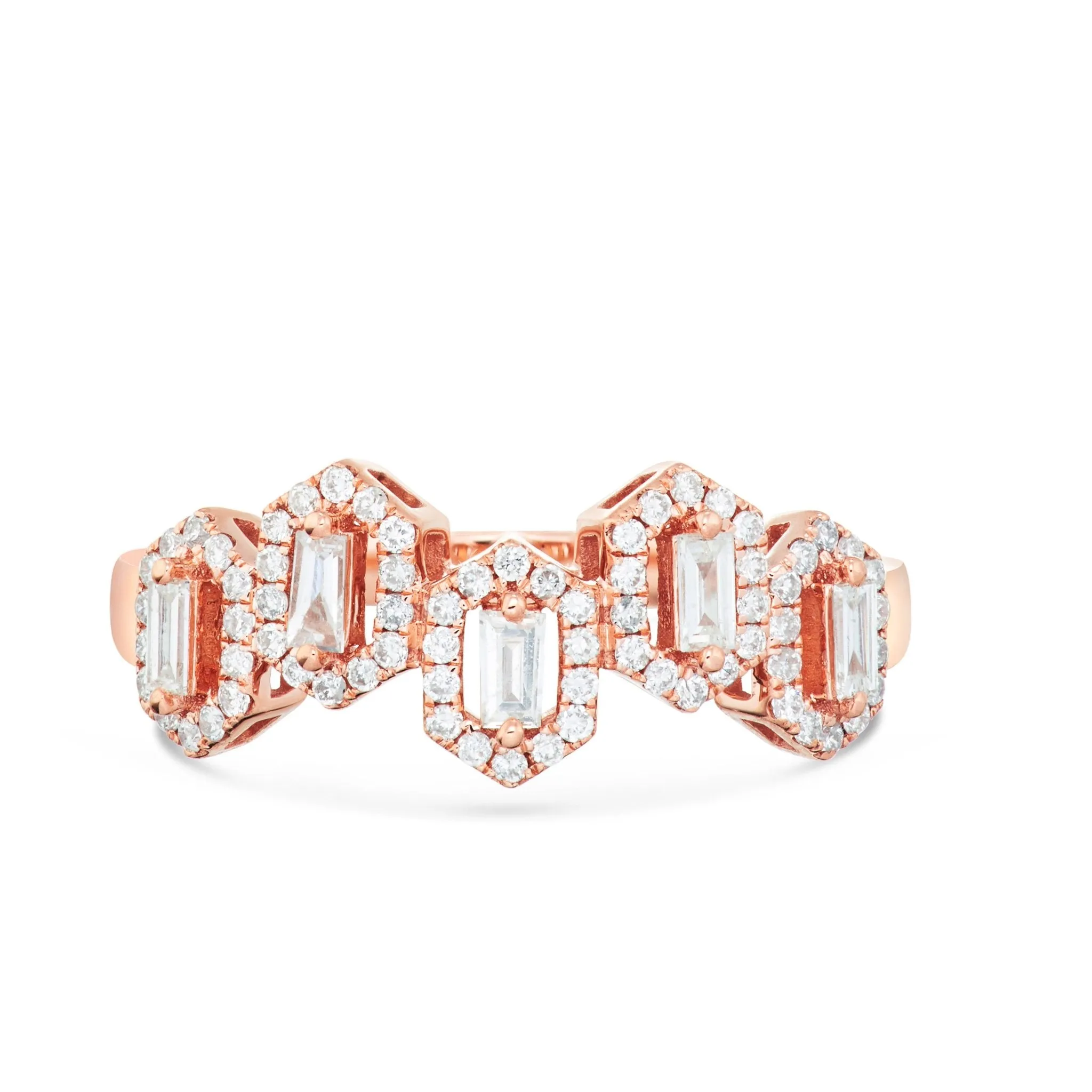 18K Gold 0.44ct Baguette Diamond Fashion Ring