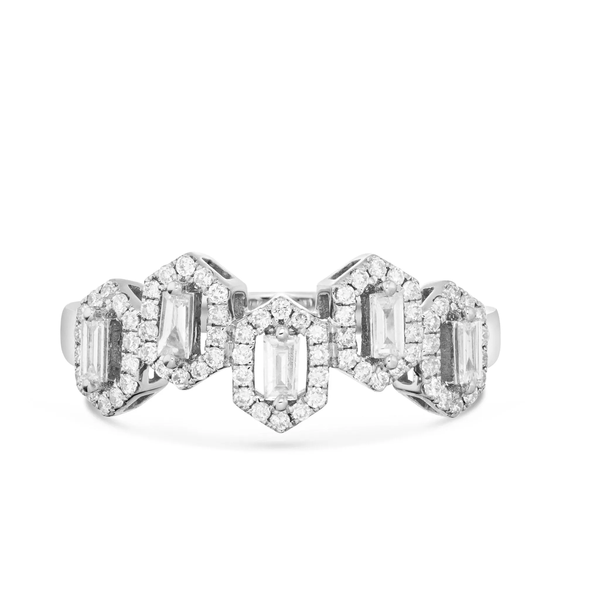 18K Gold 0.44ct Baguette Diamond Fashion Ring