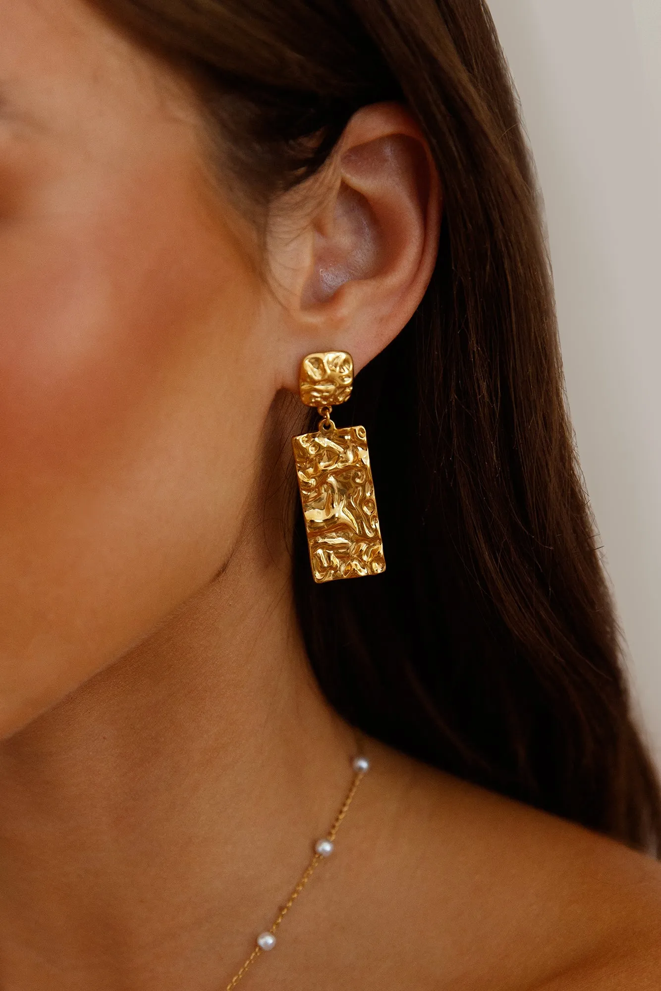 18K Gold Plated Vintage Charm Earrings Gold