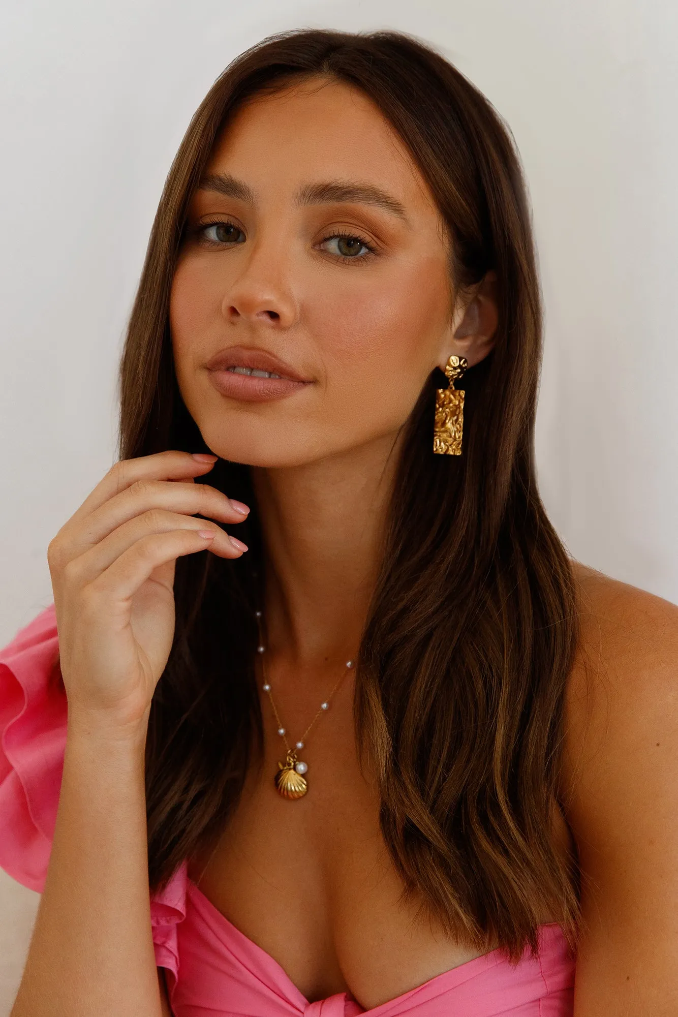 18K Gold Plated Vintage Charm Earrings Gold