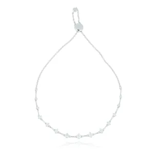18k White Gold Diamond Cadence Bolo Bracelet