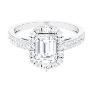 3.25 CT Octagon Cut Zircon Statement Engagement Ring