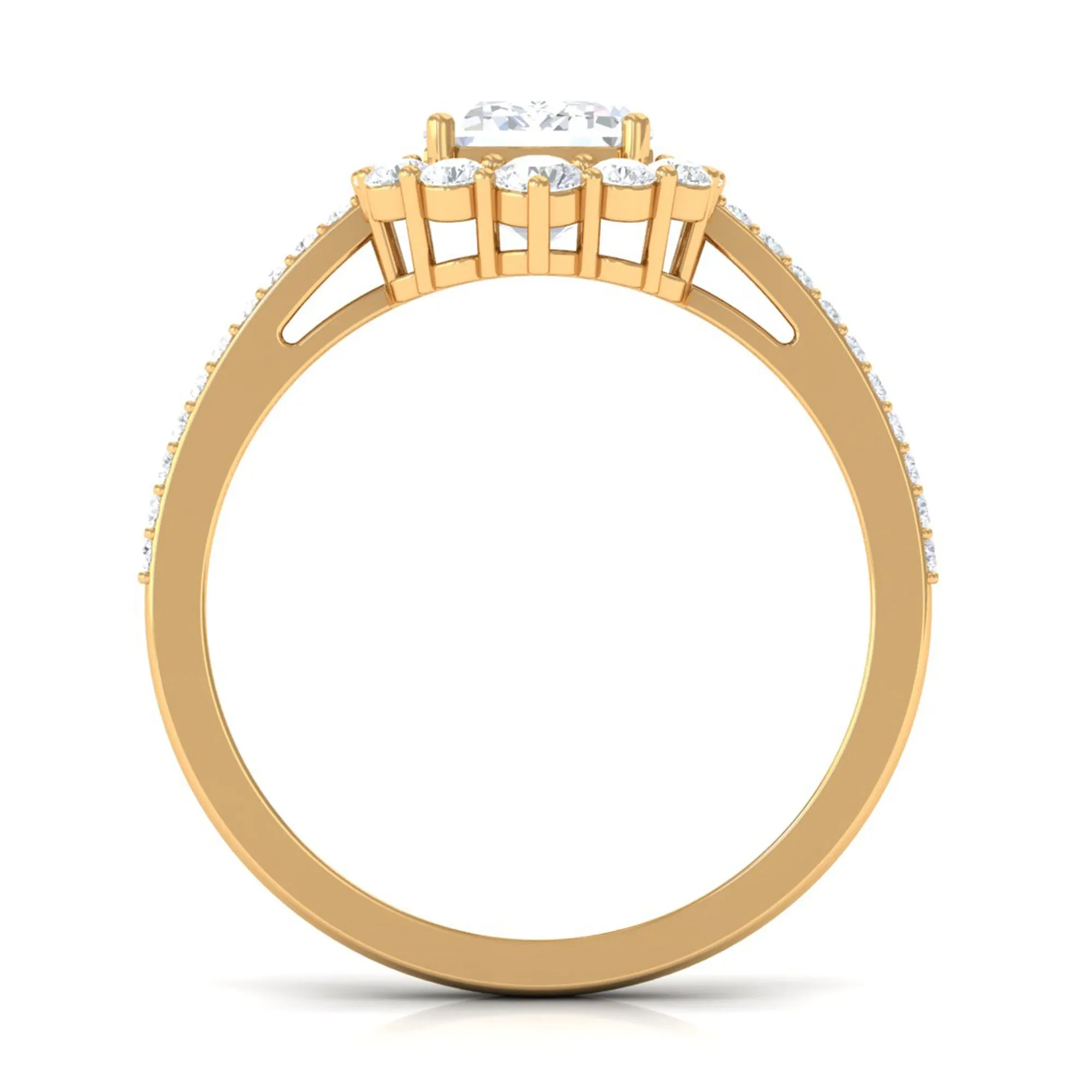 3.25 CT Octagon Cut Zircon Statement Engagement Ring