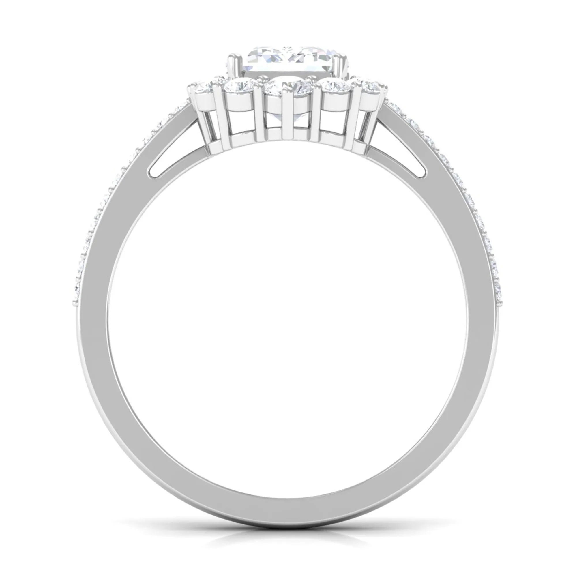 3.25 CT Octagon Cut Zircon Statement Engagement Ring