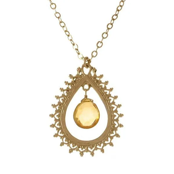 40% Off! Topaz Large Teardrop Necklace