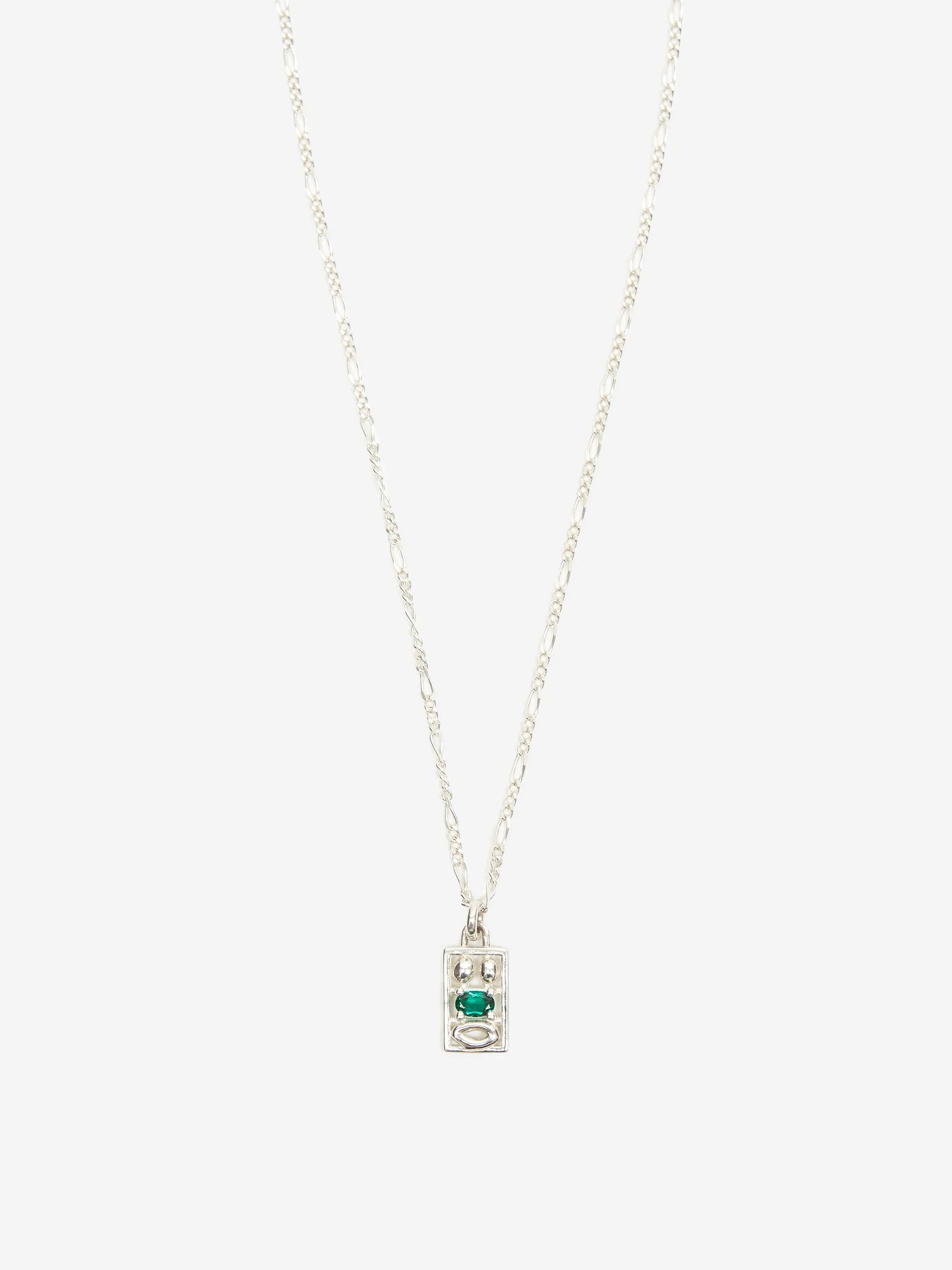 Alec Doherty Shout One Pendant Necklace - Silver/Emerald