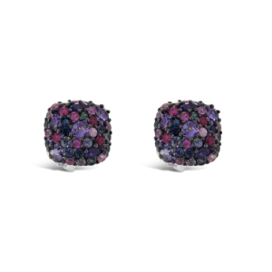 Amethyst, Iolite and Sapphire Earrings