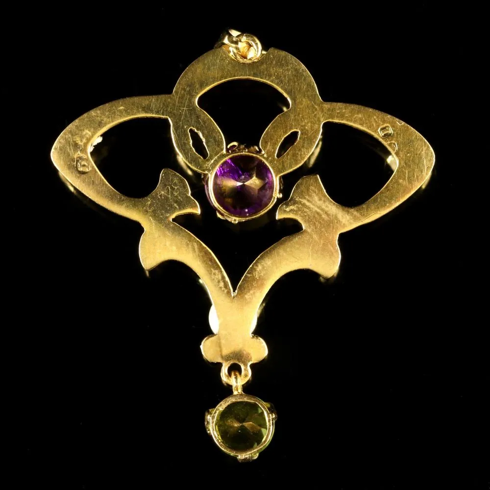 Antique Victorian Suffragette Pendant 9Ct Gold Circa 1900