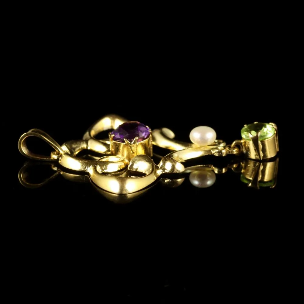 Antique Victorian Suffragette Pendant 9Ct Gold Circa 1900