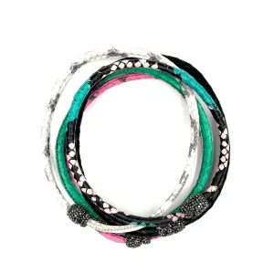 Ashley Gold Python Choker Necklace with Magnetic Hematite Closure