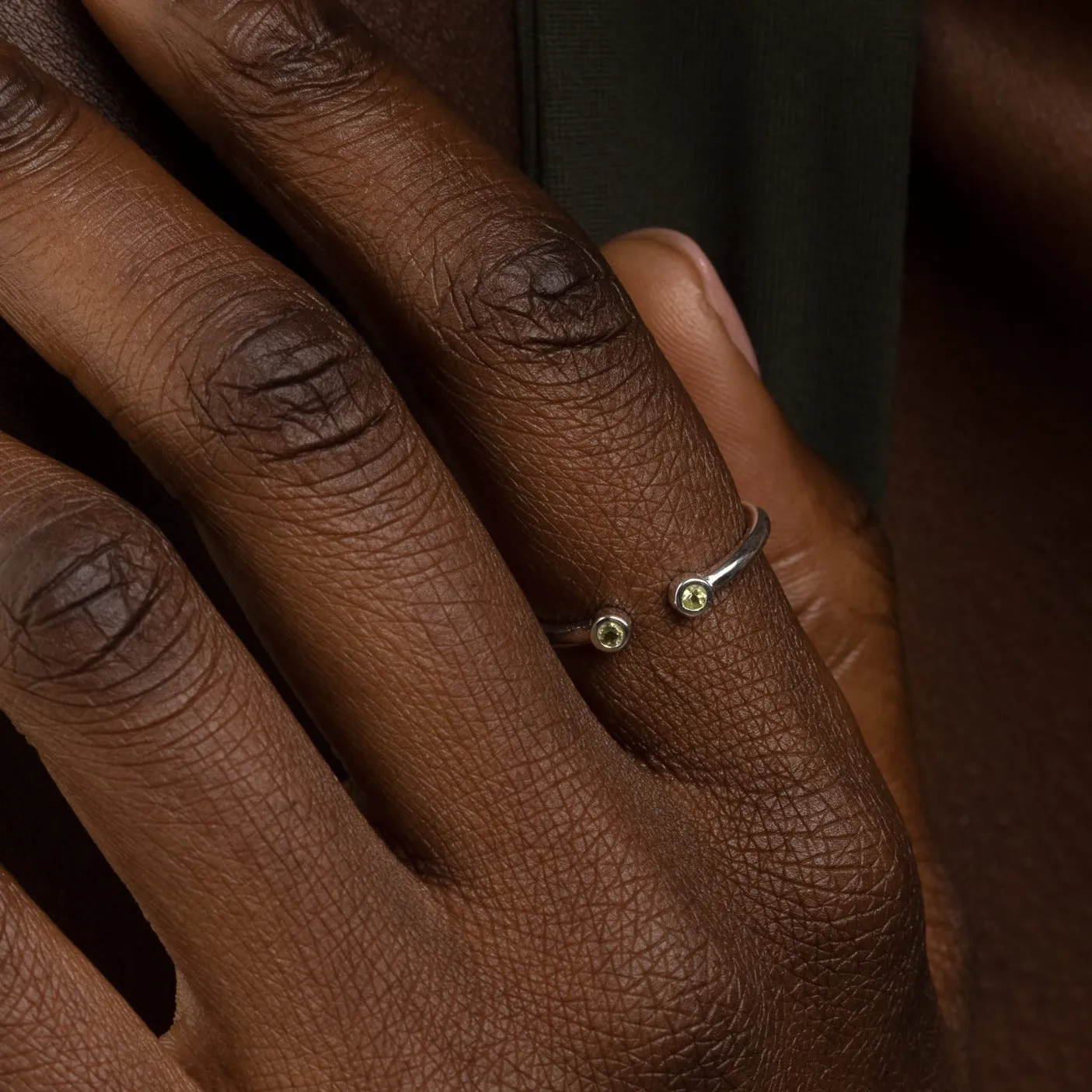 August Birthstone Open Style Ring, Peridot