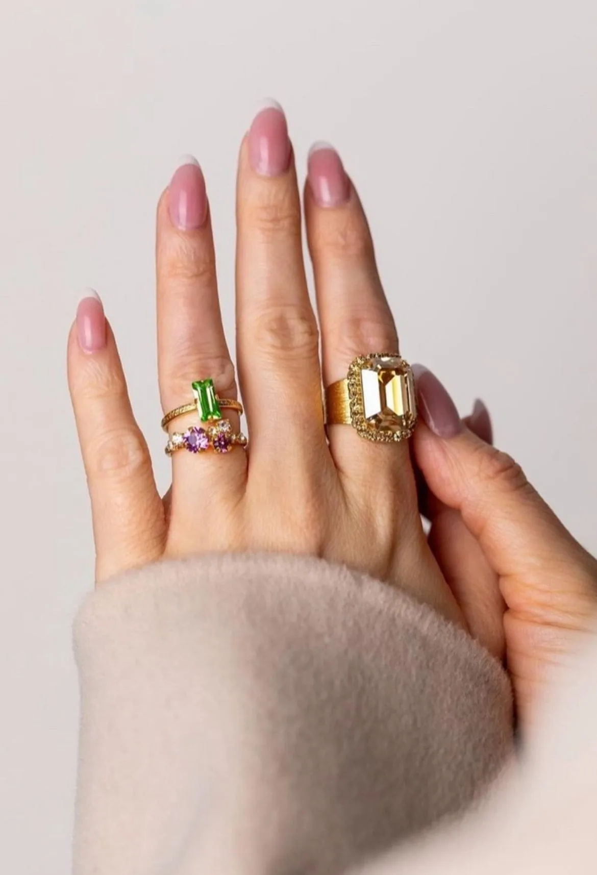 Baguette ring - peridot