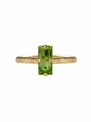 Baguette ring - peridot