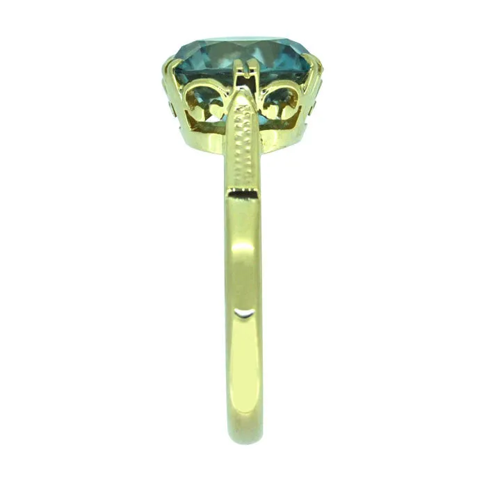 Blue Zircon Ring