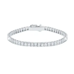 Brilliant Square Princess Cut 3mm Tennis Anklet Sale