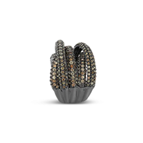 Brown Zircon Criss Cross Ring