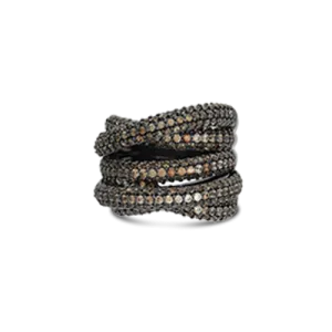 Brown Zircon Criss Cross Ring