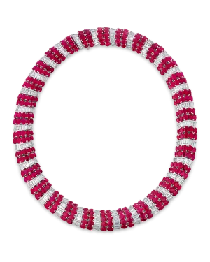 Burma Ruby and Diamond Necklace