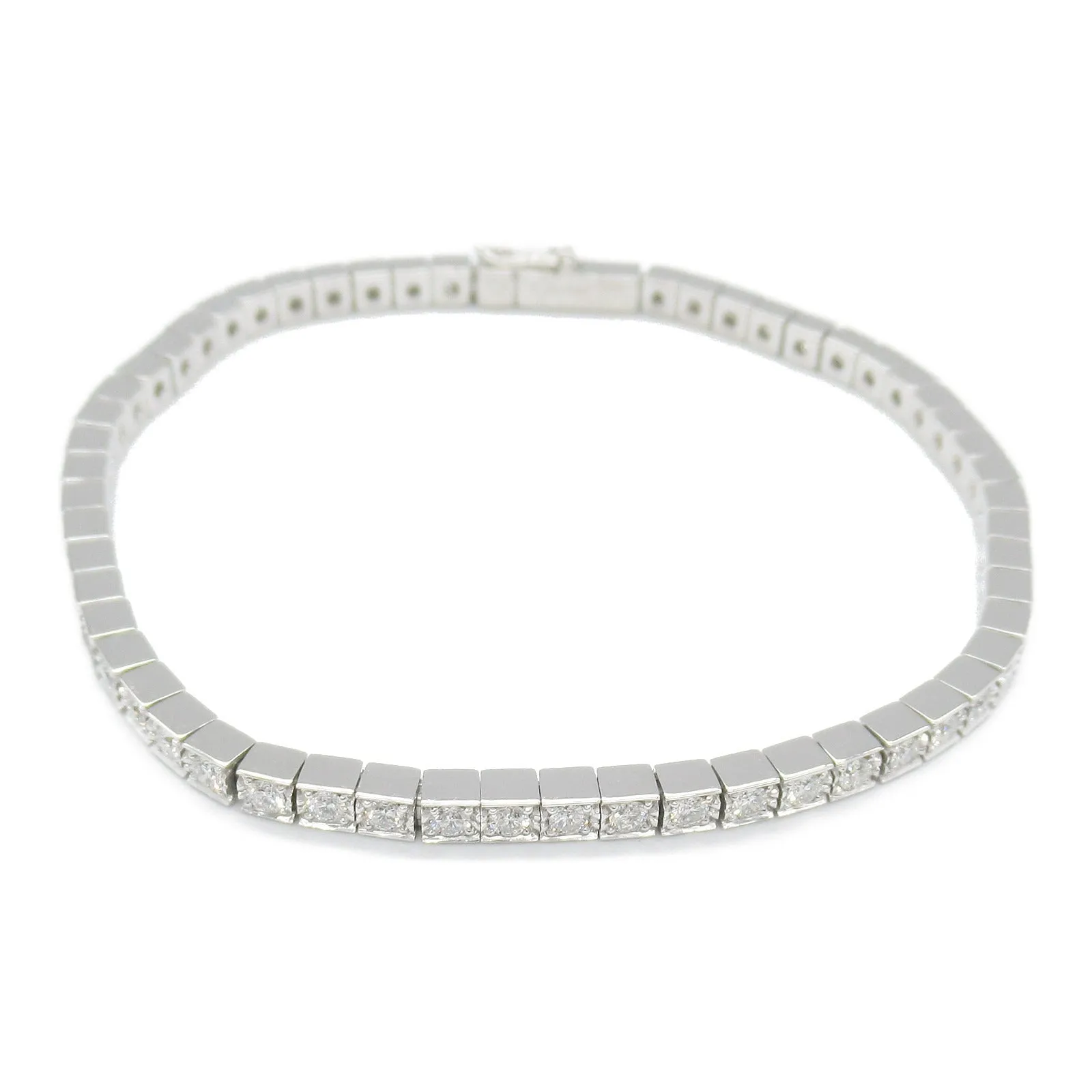Cartier Diamond K18WG Full Diamond Bracelet