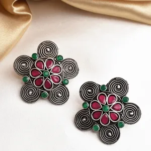 Charvi Spiral Floral Studs