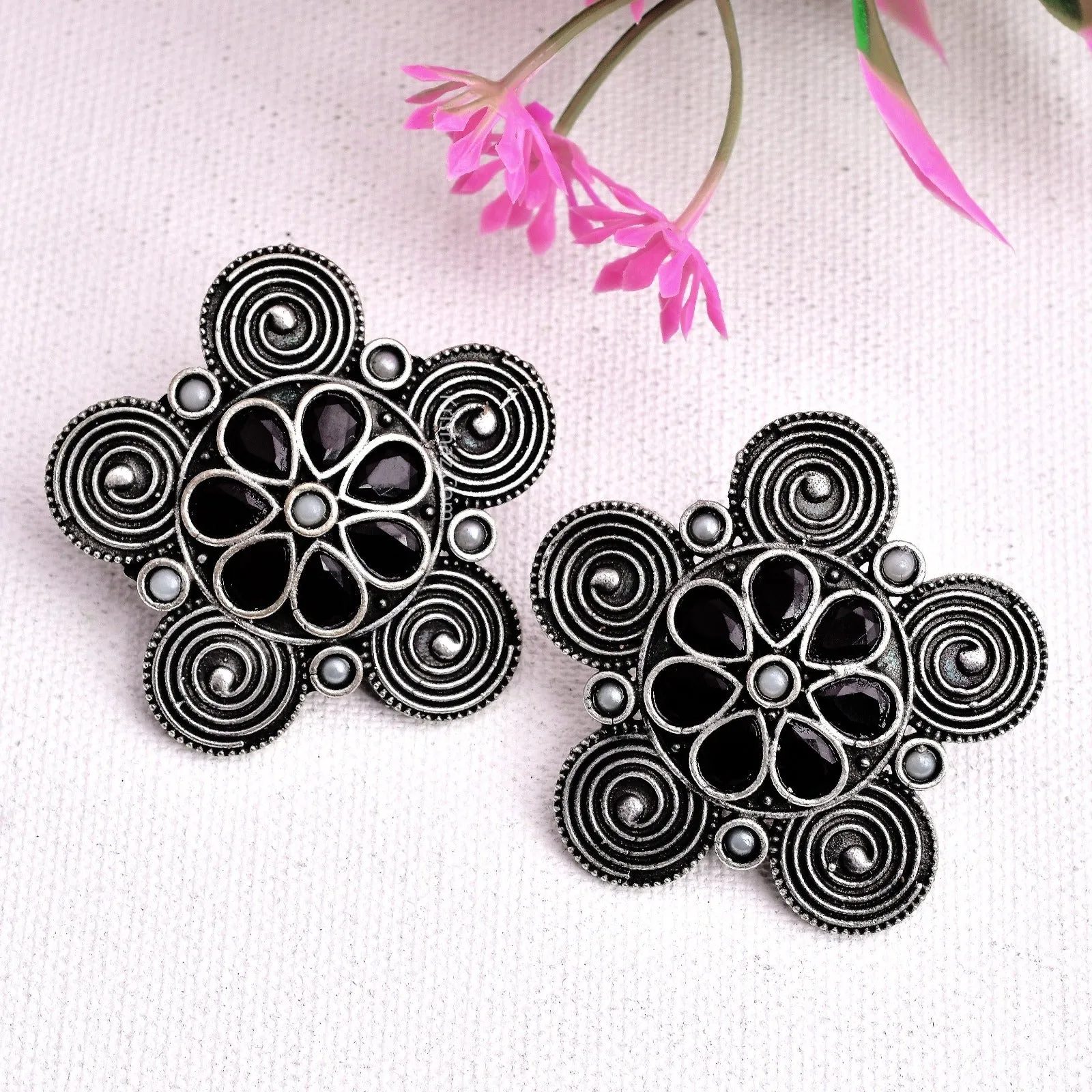 Charvi Spiral Floral Studs