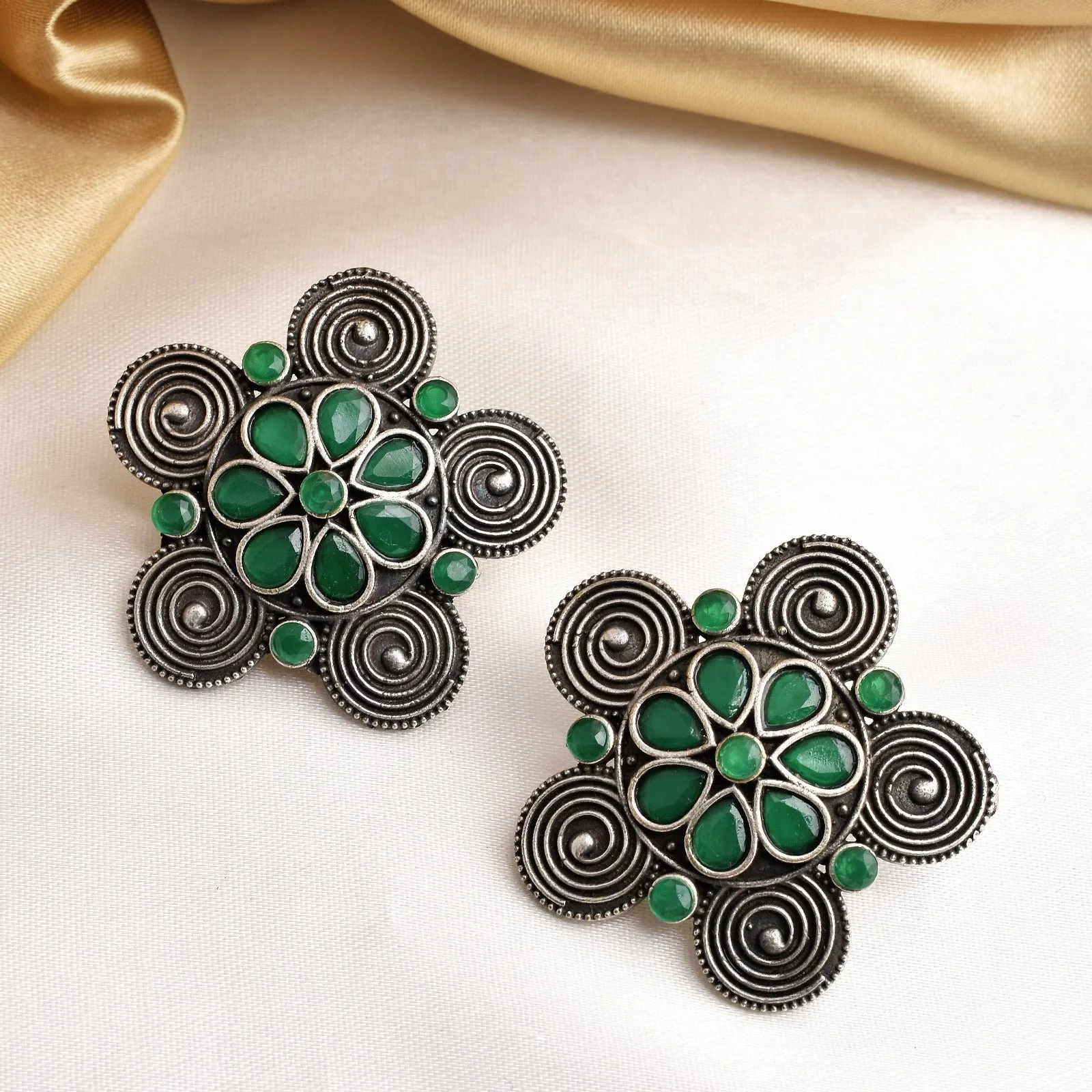 Charvi Spiral Floral Studs
