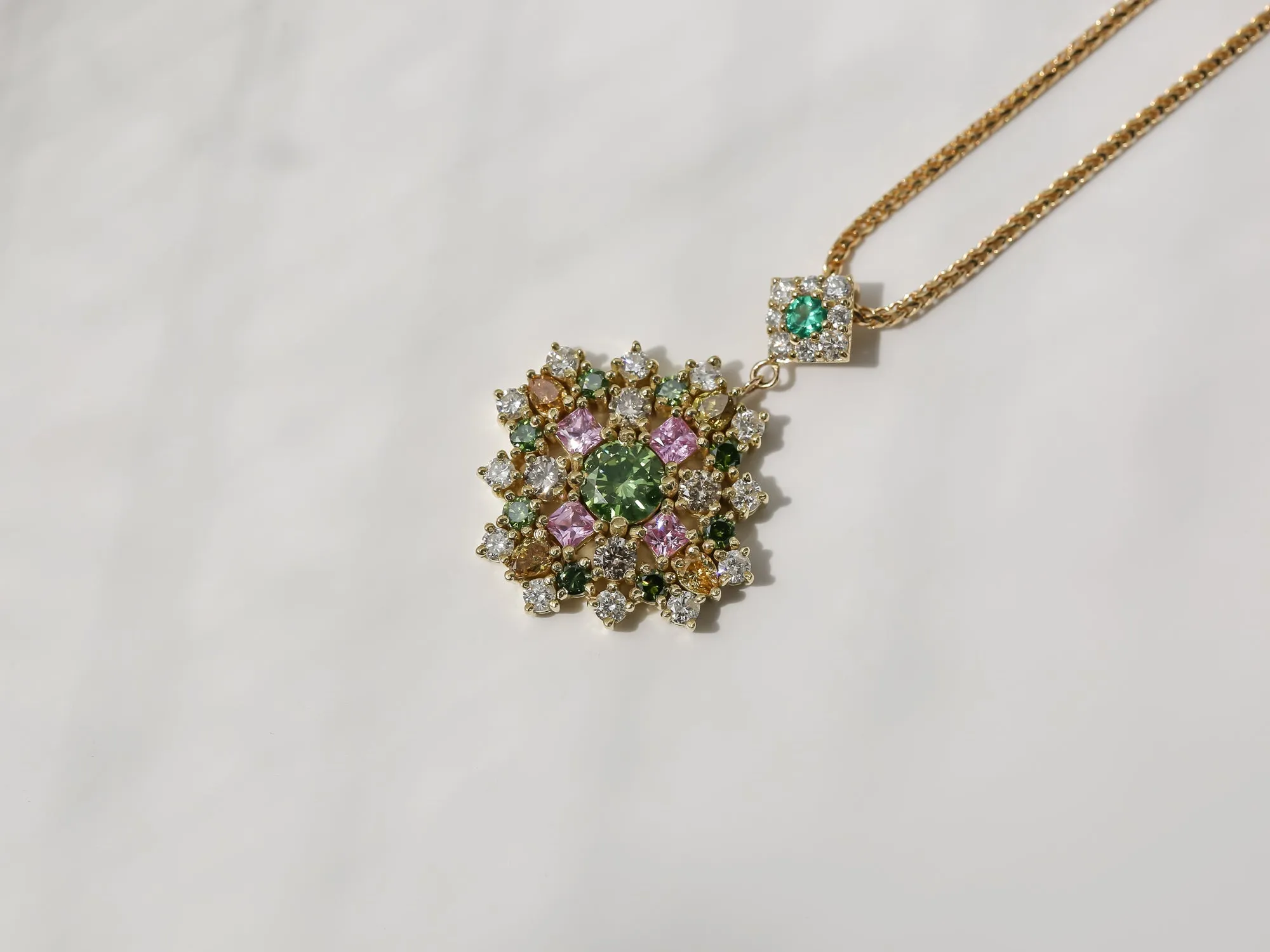 Chrysanthemum Prism Necklace