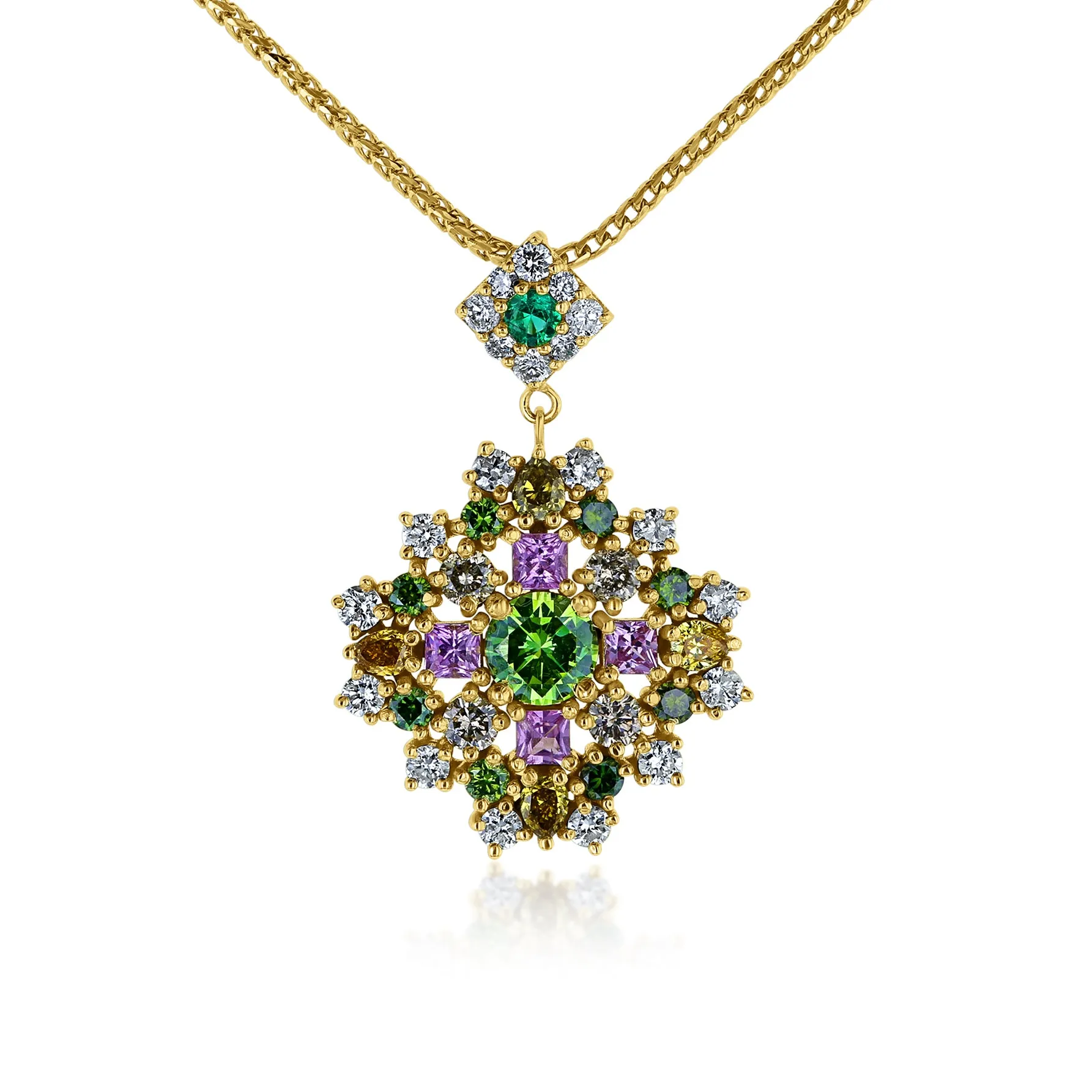 Chrysanthemum Prism Necklace