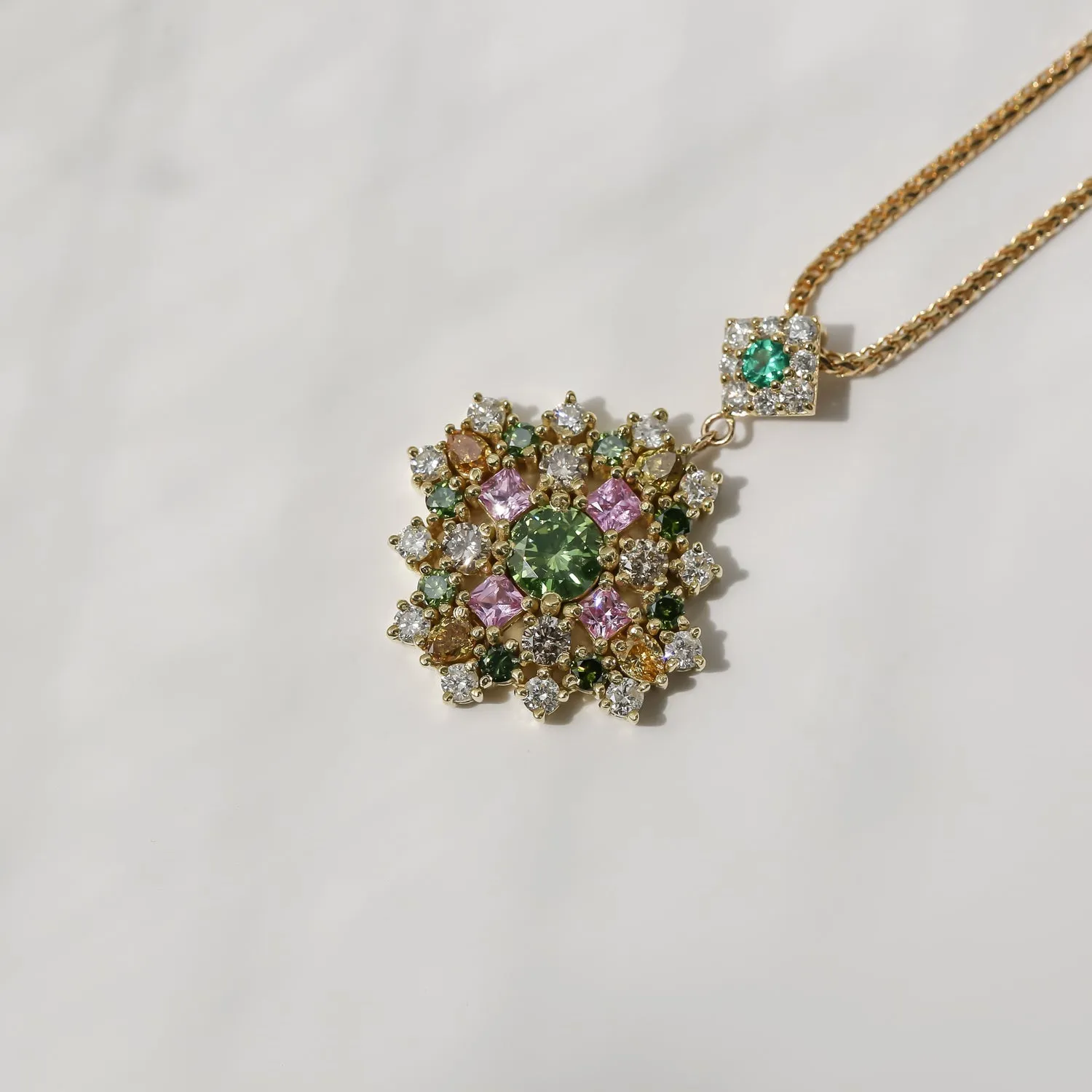 Chrysanthemum Prism Necklace