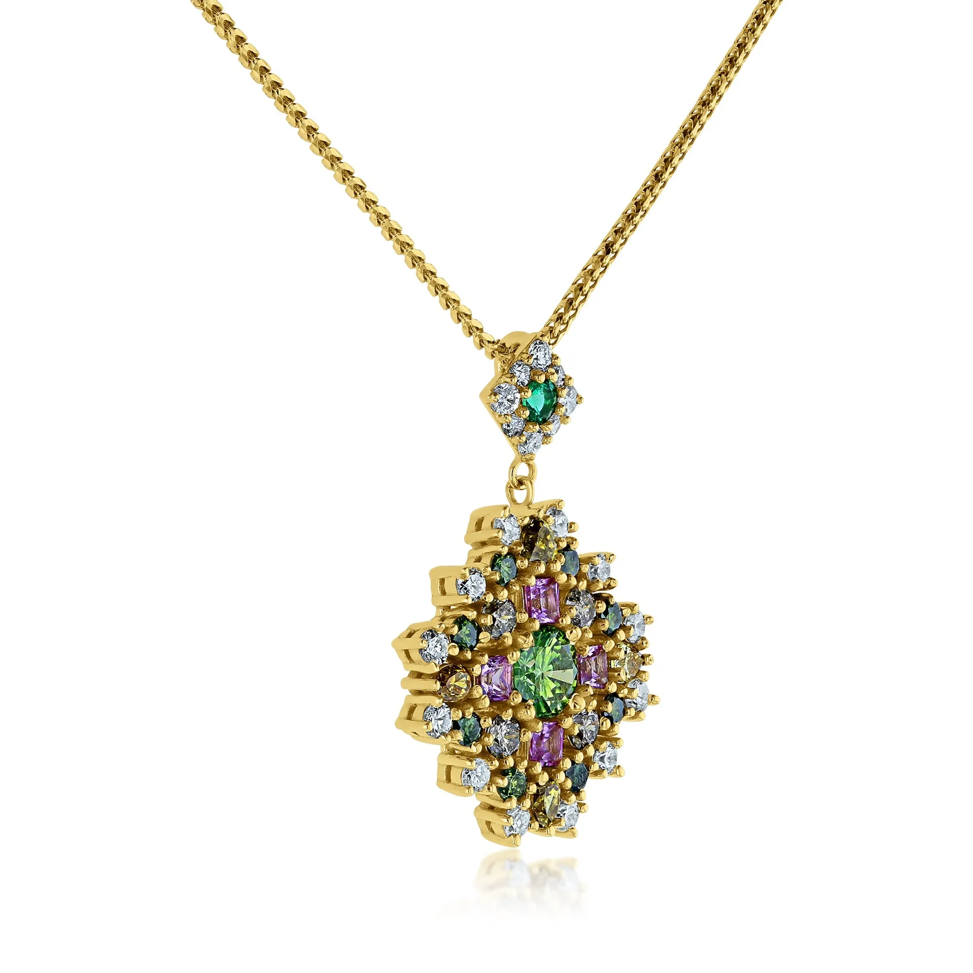 Chrysanthemum Prism Necklace