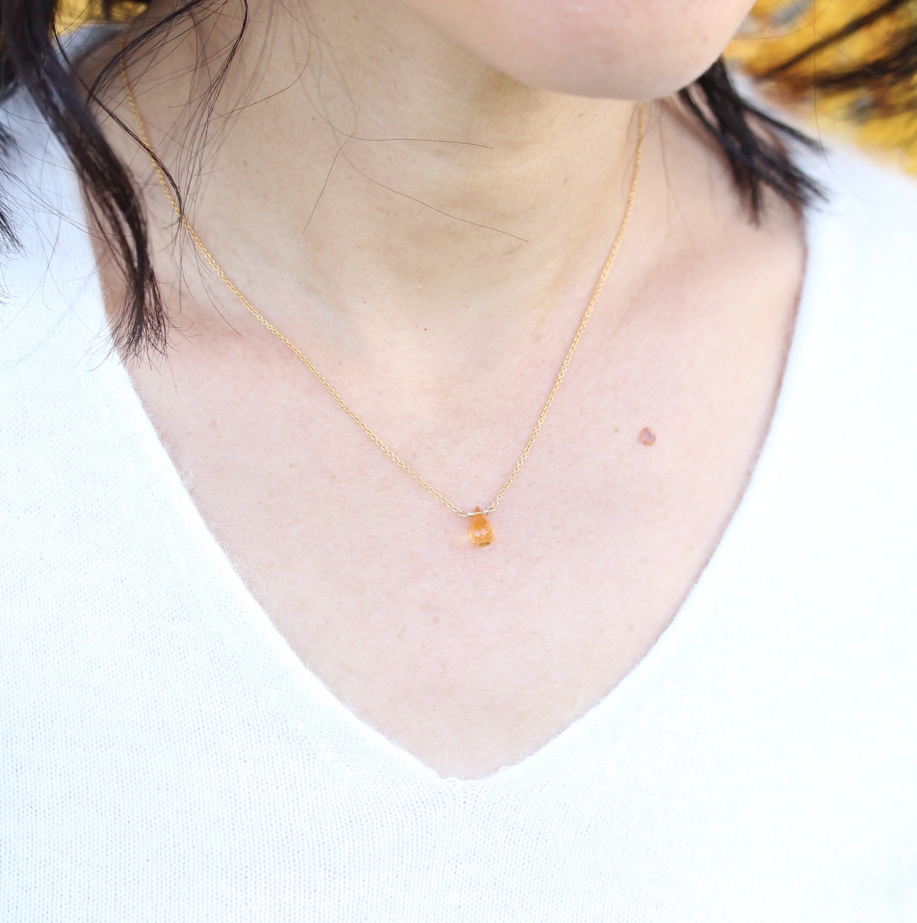 Citrine Briolette Necklace