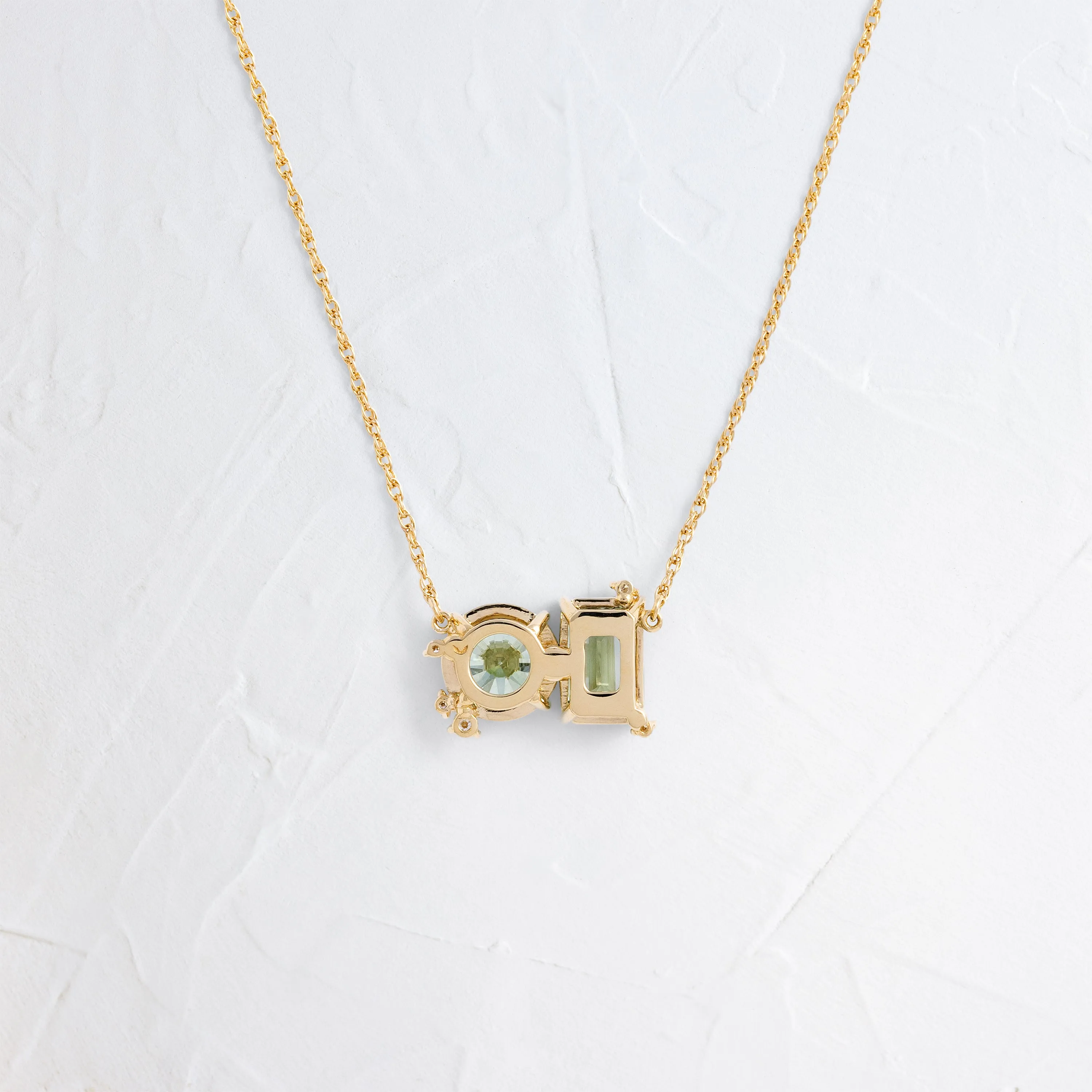 Cohort Necklace, 3.01ctw. Green Diamonds