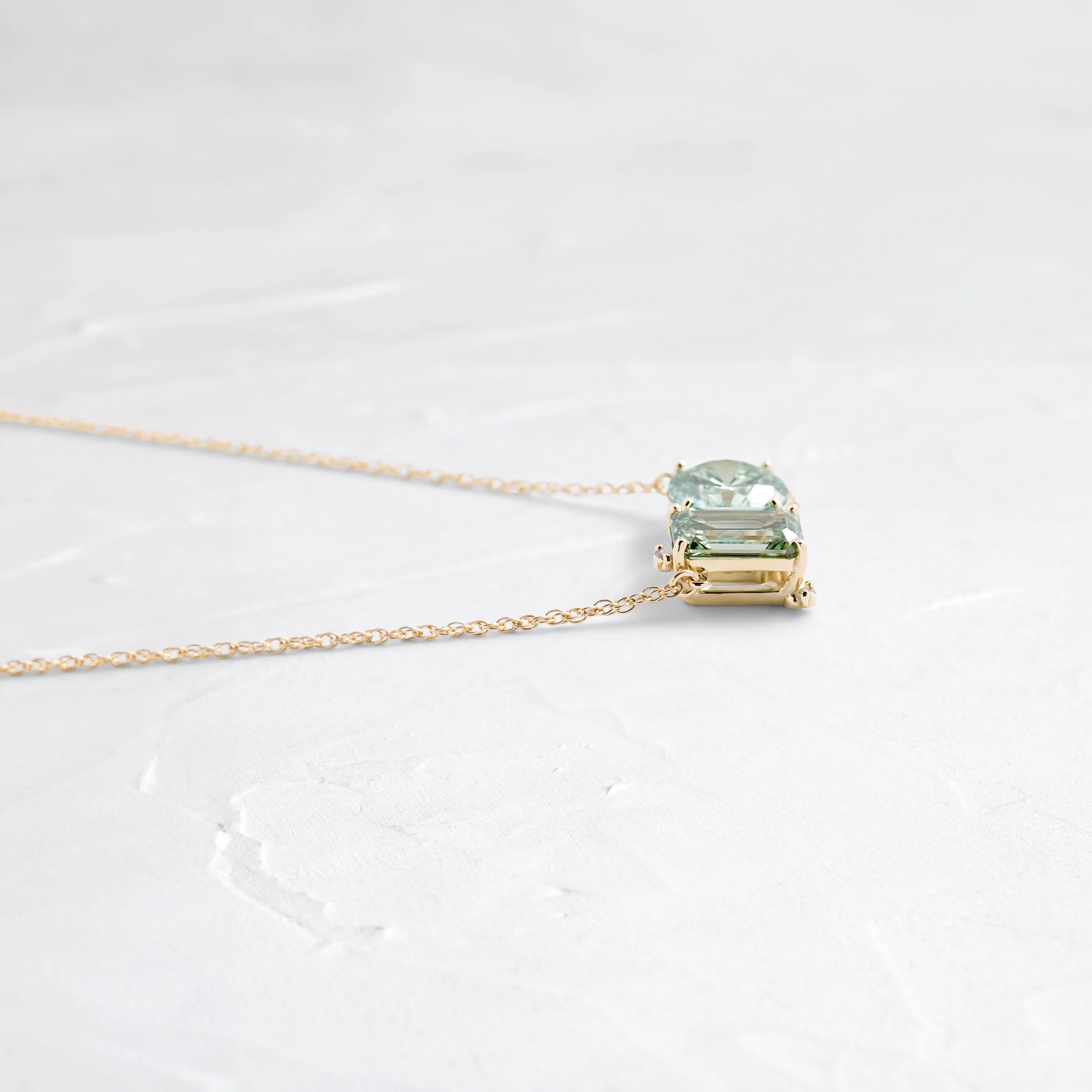 Cohort Necklace, 3.01ctw. Green Diamonds