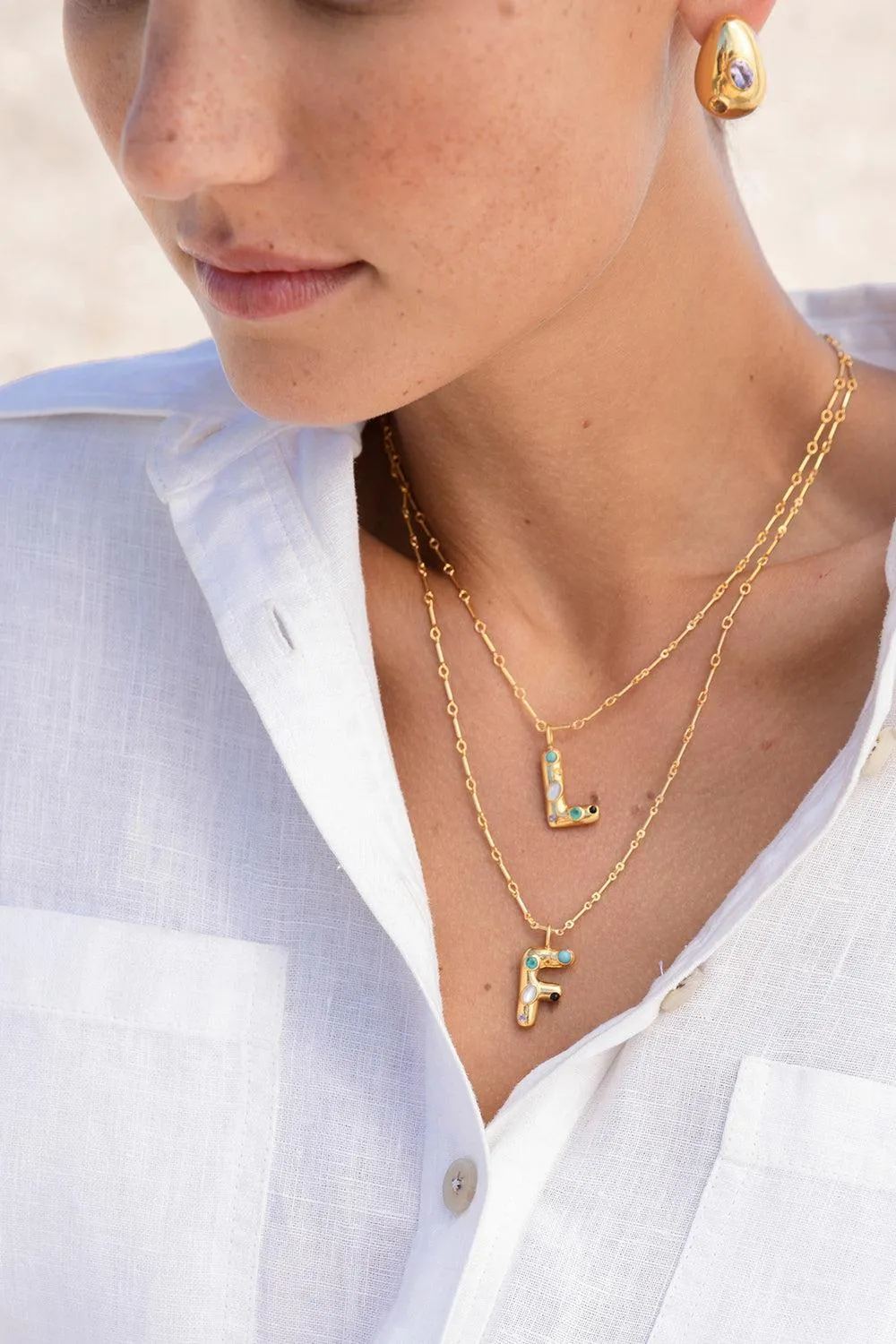 Confetti Letter Necklace