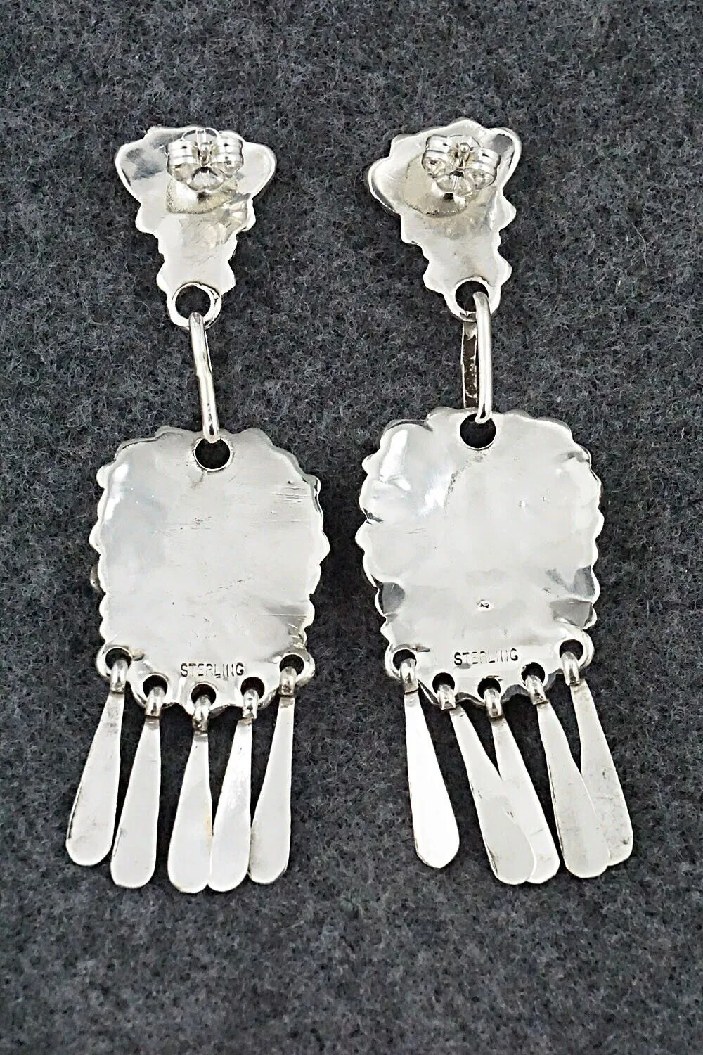 Coral & Sterling Silver Earrings - Alvarina Othole