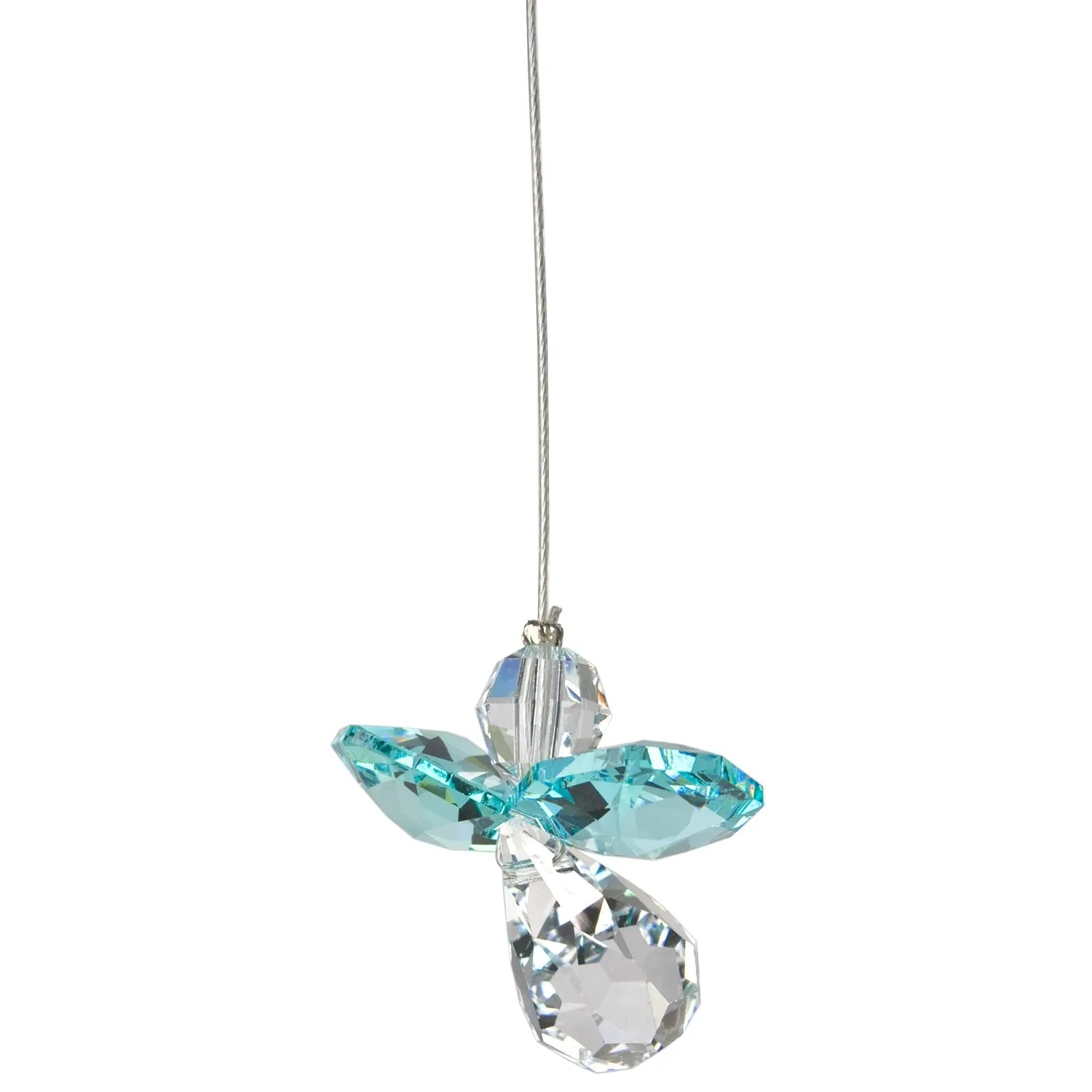 Crystal Guardian Angel Suncatcher - Blue Zircon (December)