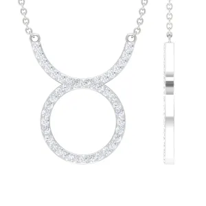 Cubic Zirconia Taurus Zodiac Necklace with Chain