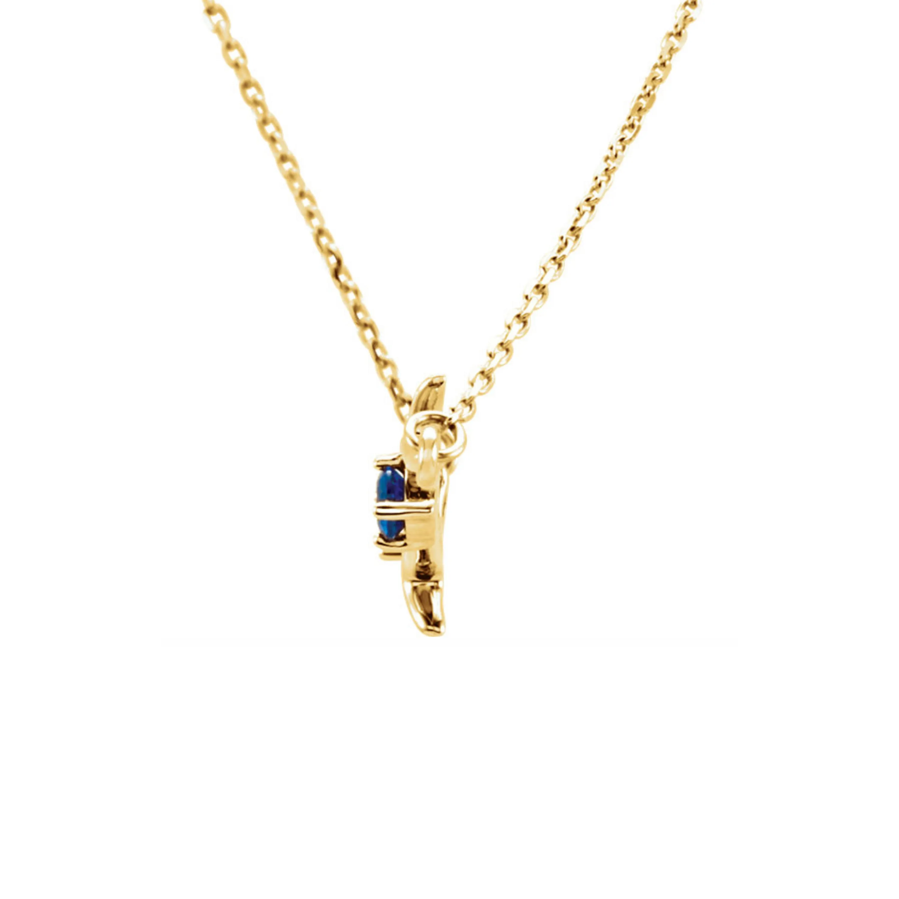 Custom 14k Gold 3-Stone Family Branch Necklace