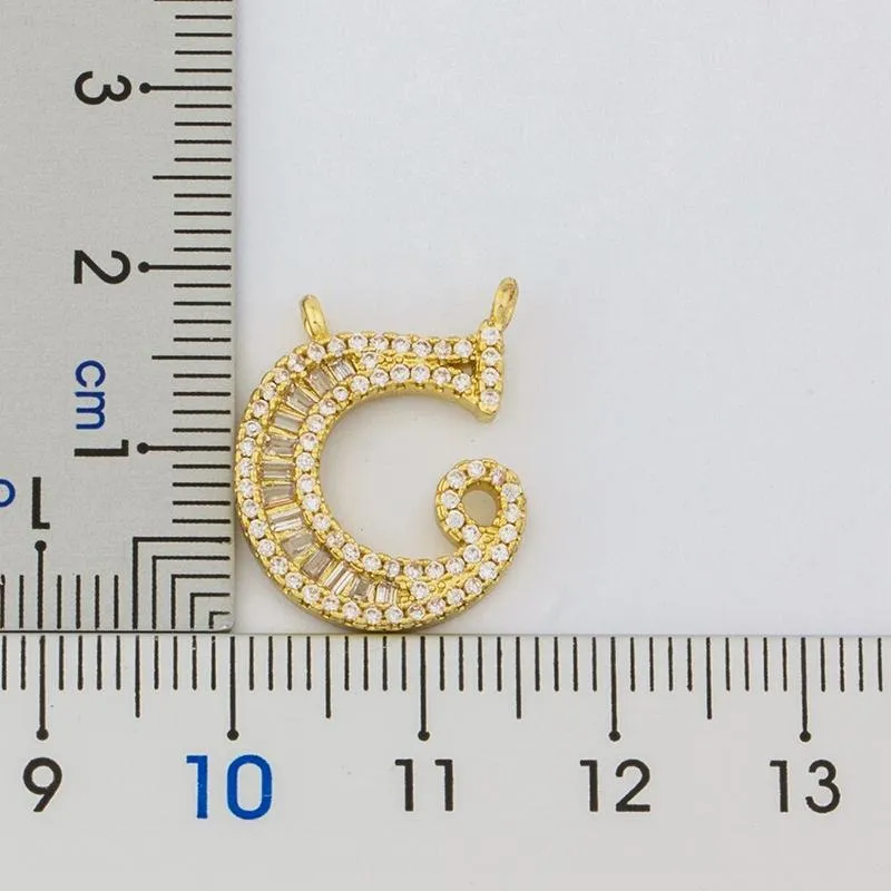 Customized Zircon Filled A-Z Initial Letter Necklace